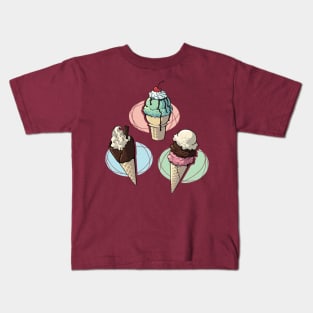 Ice Cream Trio Kids T-Shirt